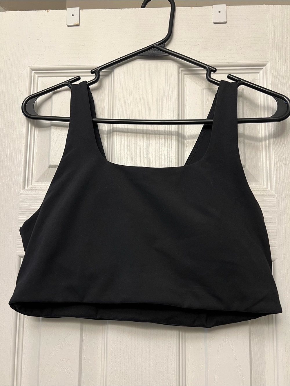 Buffbunny Collection Black Square Neck Crop Tank Top